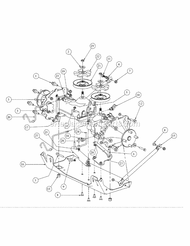 Drive Assembly Diagram and Parts List for M48-KHS 53AB5B5M750 Cub Cadet Sprayer